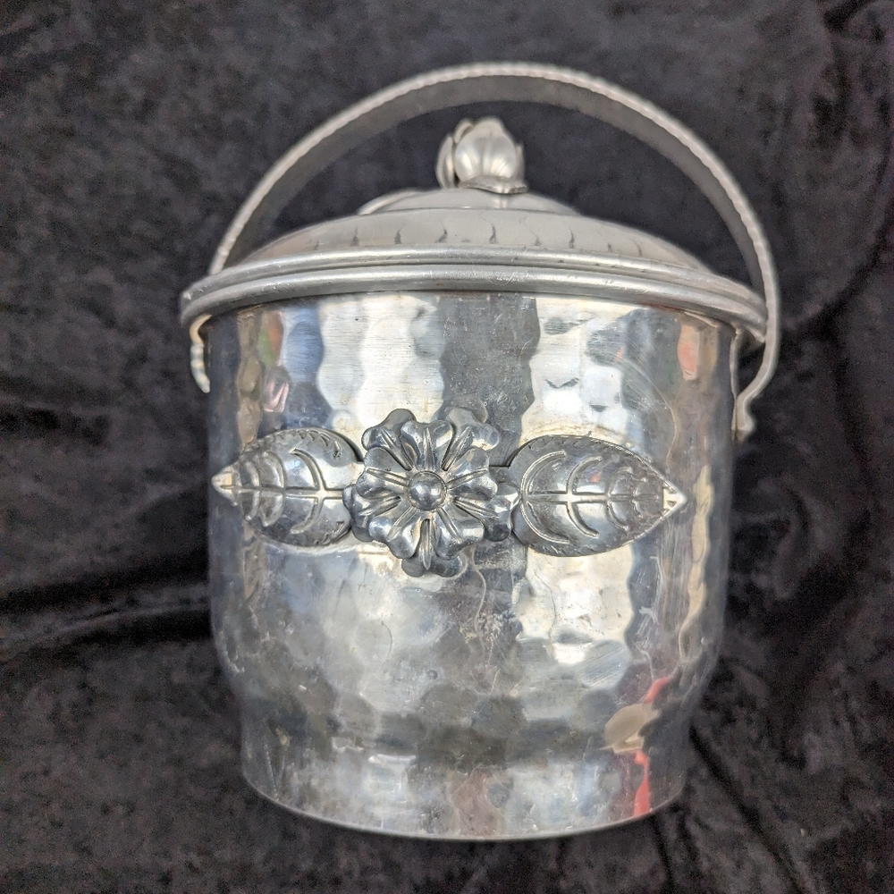 Vintage World Hand Forged Hammered Aluminum Ice Bucket